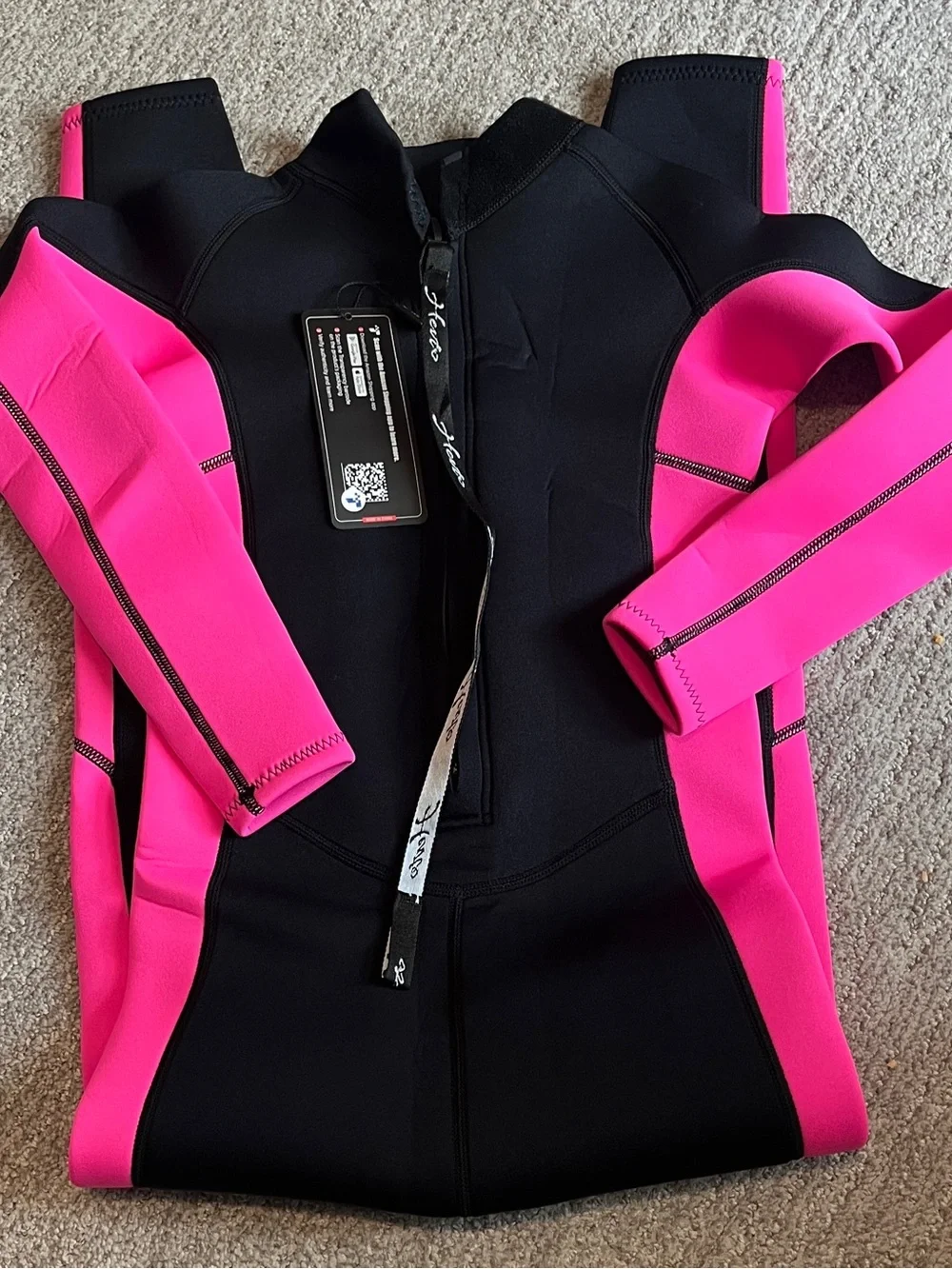Hevto Kids Wetsuit 3/2mm Neoprene Back Zip 12 Slim. 2579/bb14-1